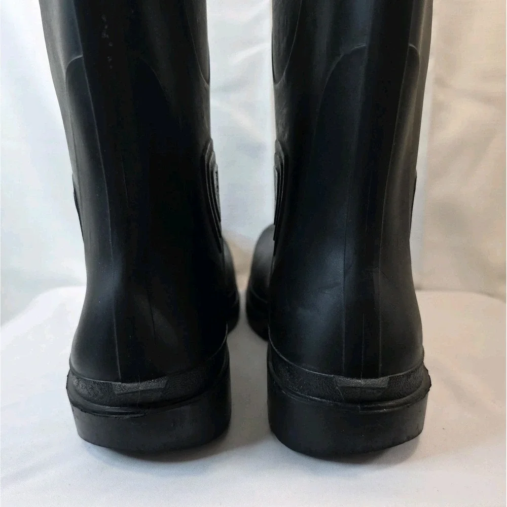 Tingley Waterproof Rain Boots Mens US 12 Black Rubber Mid Calf Pull On Round Toe